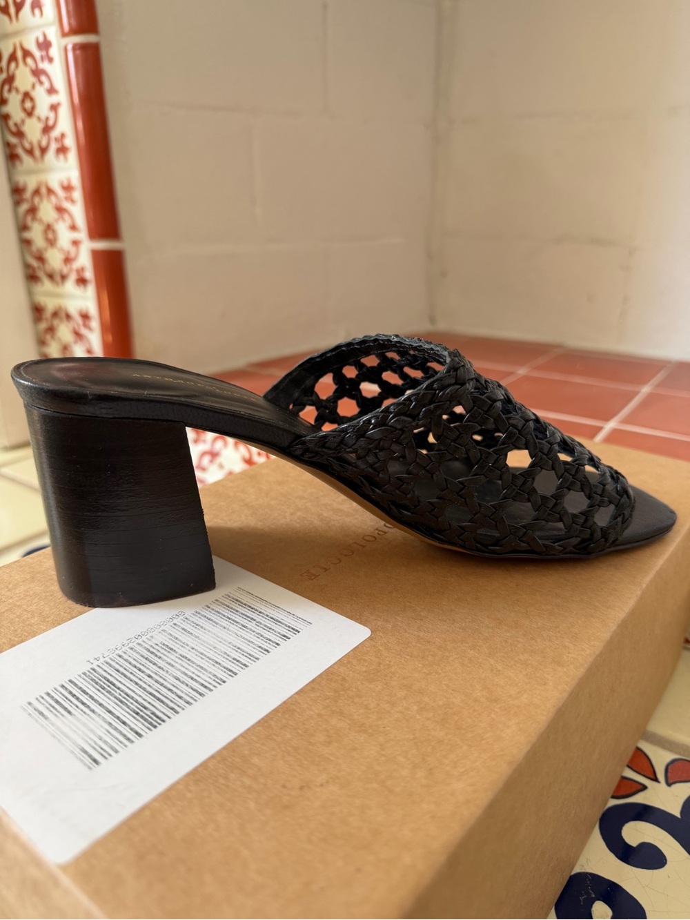Anthropologie Woven Block Heel Mule Sandals - Picture 7 of 7